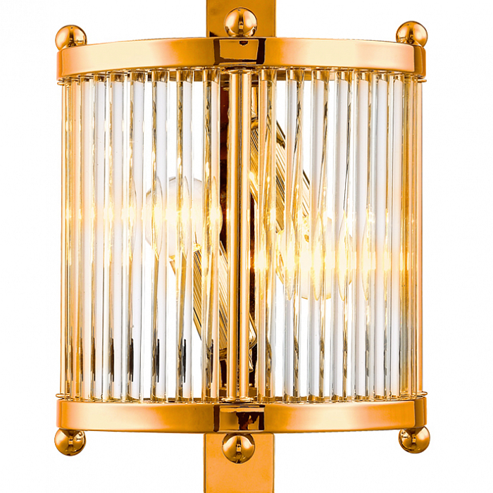 Бра Crystal Lux TADEO AP2 GOLD/TRANSPARENTE