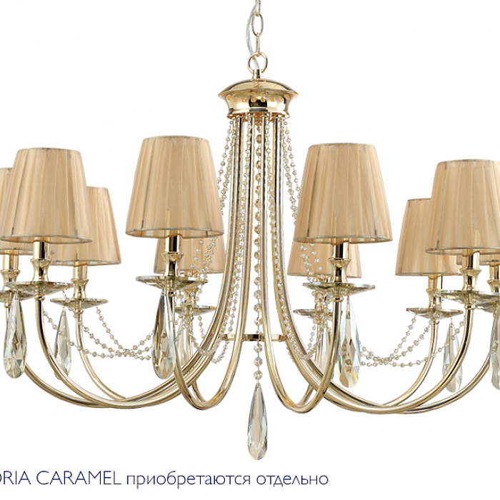 Люстра Crystal Lux VICTORIA SP10 GOLD/AMBER